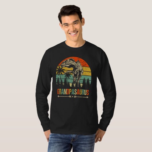 Grandpasaurus Rex Dinosaur Grandpa Saurus Family M T-shirt (Voorkant volledig)