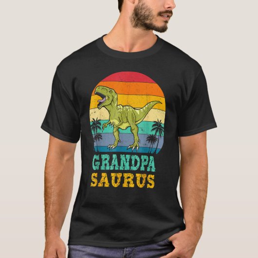Grandpasaurus Rex Dinosaur Grandpa Saurus T-shirt (Voorkant)