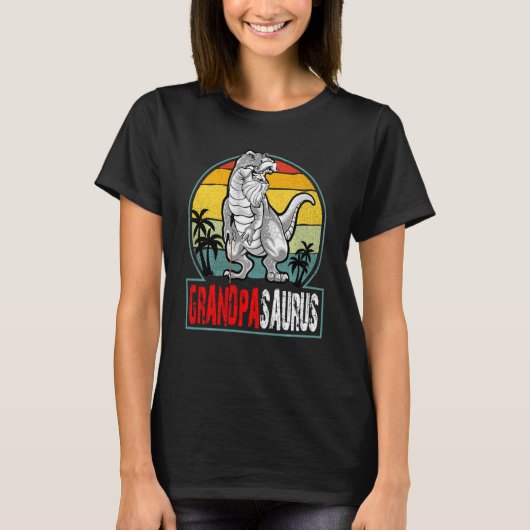 Grandpasaurus Rex Dinosaur Rex Grandfather Saurus T-shirt (Voorkant)