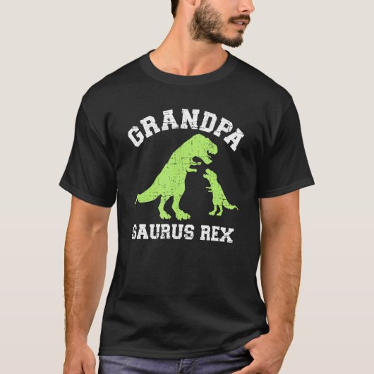 Grandpasaurus rex dinosaur voor opa t-shirt (Voorkant)