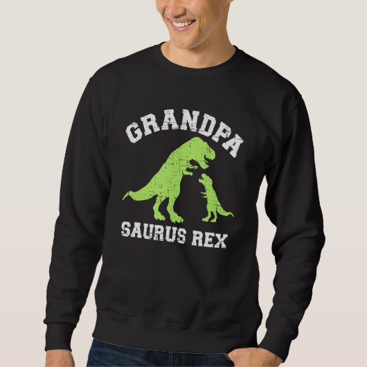 Grandpasaurus rex dinosaur voor opa trui (Voorkant)