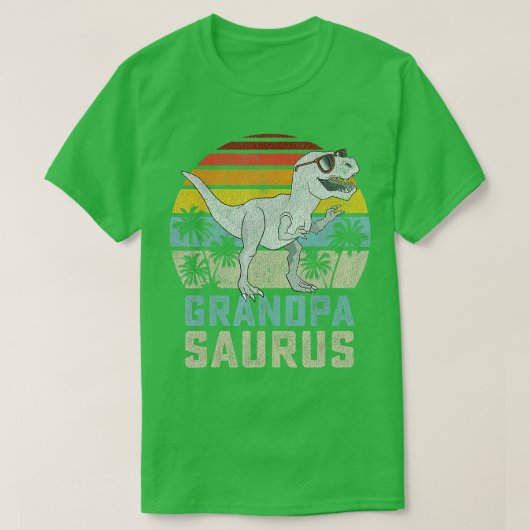 Grandpasaurus T Rex Dinosaur Grandpa Saurus Family T-shirt (Design voorkant)