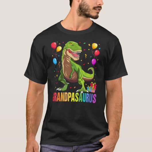 Grandpasaurus T Rex Dinosaur Grandpa Saurus Family T-shirt (Voorkant)