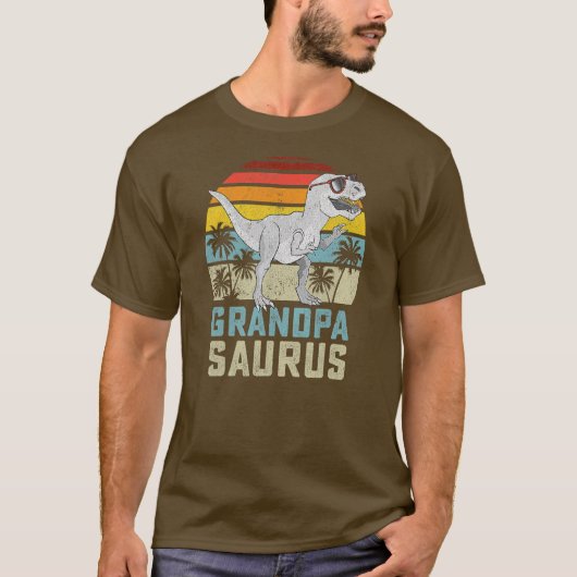 Grandpasaurus T Rex Dinosaur Grandpa Saurus T-shirt (Voorkant)