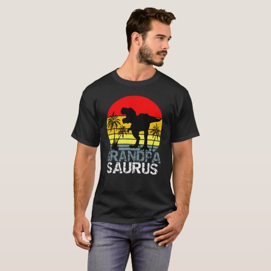 Grandpasaurus T Rex Dinosaur T-shirt (Voorkant volledig)