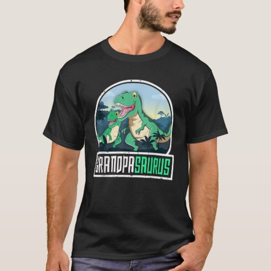 Grandpasaurus t rex dinosaurus saurus opa matchi t-shirt (Voorkant)