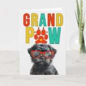 GrandPAW Affenpinscher GrandDOG Grootouders Dag Feestdagen Kaart (Voorkant)