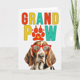GrandPAW Basset Hound GrandDOG Grootouders Dag Feestdagen Kaart