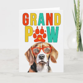GrandPAW Beagle GrandDOG Grootouders Dag Feestdagen Kaart