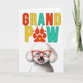 GrandPAW Bichon Frise GrandDOG Grootouders Dag Feestdagen Kaart