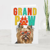 GrandPAW Biewer Terrier GrandDOG Grootouders Dag Feestdagen Kaart (Voorkant)