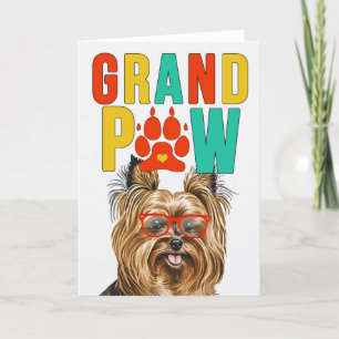 GrandPAW Biewer Terrier GrandDOG Grootouders Dag Feestdagen Kaart