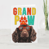 GrandPAW Boykin Spaniel GrandDOG Grootouders Dag Feestdagen Kaart (Voorkant)