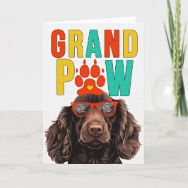 GrandPAW Boykin Spaniel GrandDOG Grootouders Dag Feestdagen Kaart