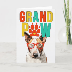 GrandPAW Bull Terrier GrandDOG Grootouders Dag Feestdagen Kaart