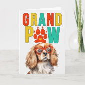 GrandPAW Cavalier King GrandDOG Grootouders Dag Feestdagen Kaart (Voorkant)