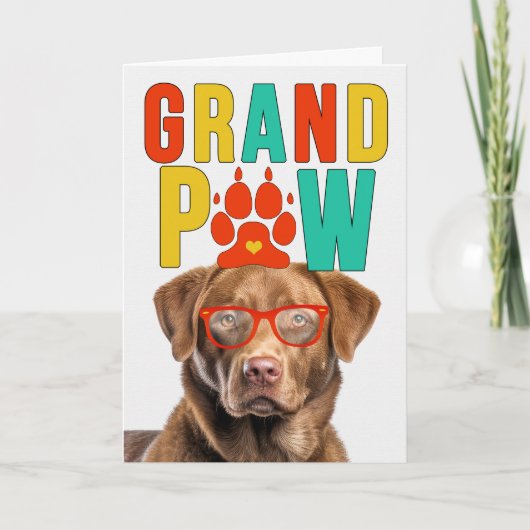 GrandPAW Chesapeake Bay Hond Grappige Grootouders Feestdagen Kaart (Voorkant)