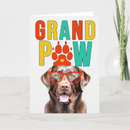 GrandPAW Chocolade Lab GrandDOG Grootouders Dag Feestdagen Kaart
