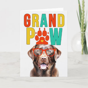 GrandPAW Chocolade Lab GrandDOG Grootouders Dag Feestdagen Kaart