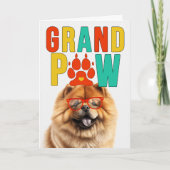 GrandPAW Chow Hond GrandDOG Grootouders Dag Feestdagen Kaart (Voorkant)