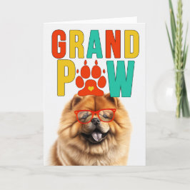 GrandPAW Chow Hond GrandDOG Grootouders Dag Feestdagen Kaart