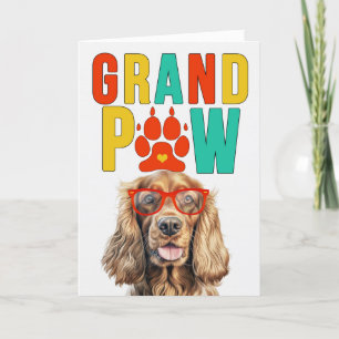 GrandPAW Cocker Spaniel GrandDOG Grootouders Dag Feestdagen Kaart