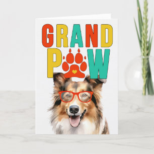 GrandPAW Collie GrandDOG Grootouders Dag Feestdagen Kaart