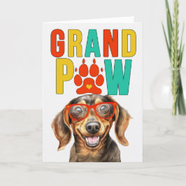 GrandPAW Dachshund GrandDOG Grootouders Dag Feestdagen Kaart