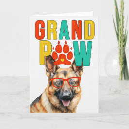 GrandPAW Duitse Herder GrandDOG Grootouders Dag Feestdagen Kaart