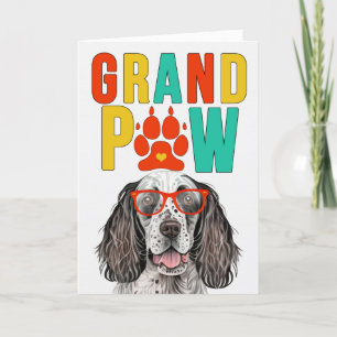 GrandPAW English Setter GrandDOG Grootouders Dag Feestdagen Kaart