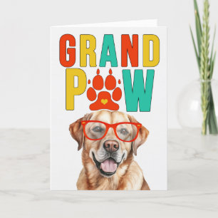 GrandPAW Geel Labrador GrandDOG Grootouders Dag Feestdagen Kaart