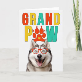 GrandPAW Malamute GrandDOG Grootouders Dag Feestdagen Kaart