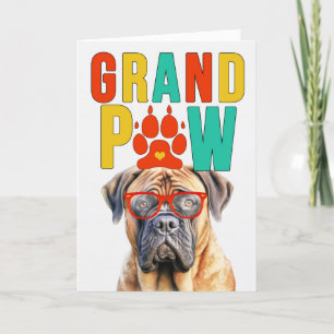 GrandPAW Mastiff GrandDOG Grootouders Dag Feestdagen Kaart