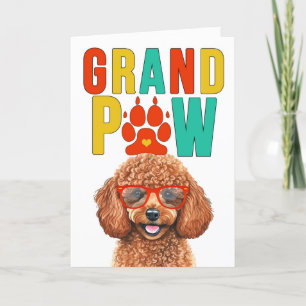 GrandPAW Poodle GrandDOG Grootouders Dag Feestdagen Kaart