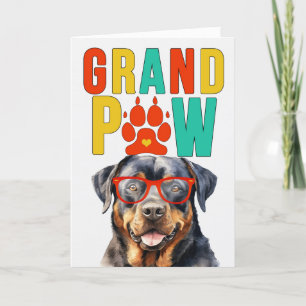 GrandPAW Rottweiler GrandDOG Grootouders Dag Feestdagen Kaart