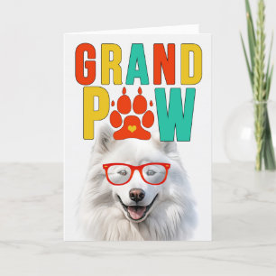 GrandPAW Samoyed GrandDOG Grootouders Dag Feestdagen Kaart