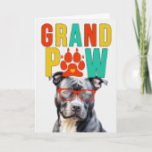 GrandPAW Staffordshire GrandDOG Grootouders Dag Feestdagen Kaart (Voorkant)