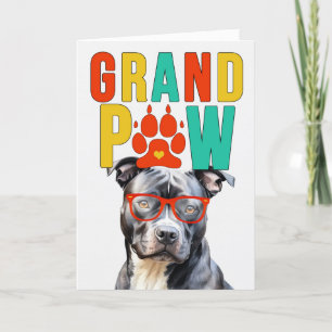 GrandPAW Staffordshire GrandDOG Grootouders Dag Feestdagen Kaart