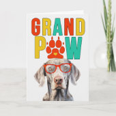 GrandPAW Weimaraner GrandDOG Grootouders Dag Feestdagen Kaart (Voorkant)
