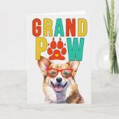 GrandPAW Welsh Corgi GrandDOG Grootouders Dag Feestdagen Kaart (Voorkant)