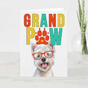 GrandPAW West Highland GrandDOG Grootouders Dag Feestdagen Kaart
