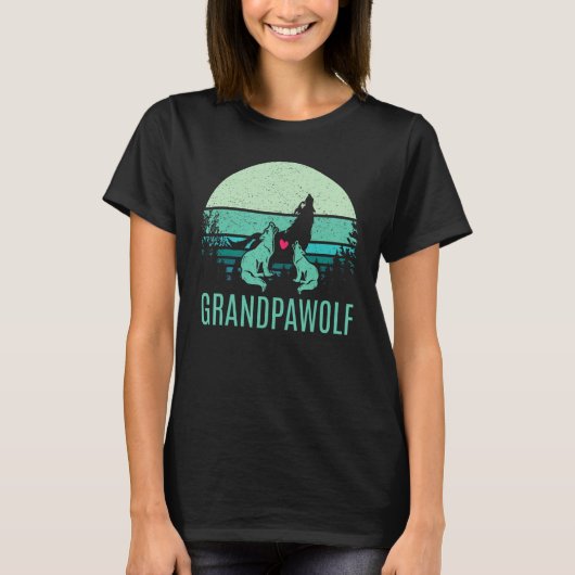 grandpawolf for  dad Grandpa wolf & wolves Fathers T-shirt (Voorkant)
