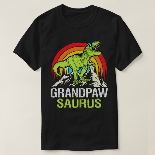 Grandpawsaurus Dinosaur Grandpa Saurus Fathers Day T-shirt (Design voorkant)