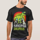 Grandpawsaurus Dinosaur Grandpa Saurus Fathers Day T-shirt (Voorkant)