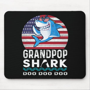 Grandpop Shark Fathers Day Gift van vrouw zoon Dau Muismat