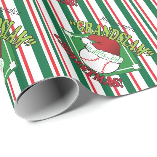 Grandslam Baseball Kerstmis Cadeaupapier (Rol Hoek)
