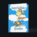 Grandson Airplane / Airplane Giraffe Birthday Car Kaart<br><div class="desc">Grandson Airplane / Airplane Giraffe Birthday Card</div>