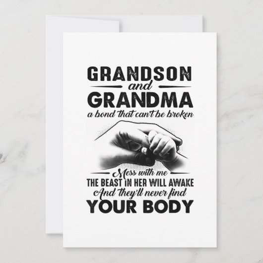 Grandson and grandma bond that cant be broken gift aankondiging (Voorkant)