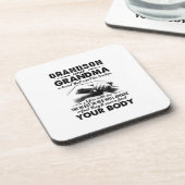 Grandson and grandma bond that cant be broken gift bier onderzetter (Linkerzijde)