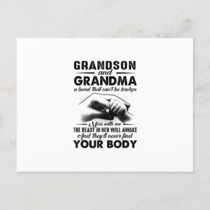 Grandson and grandma bond that cant be broken gift briefkaart